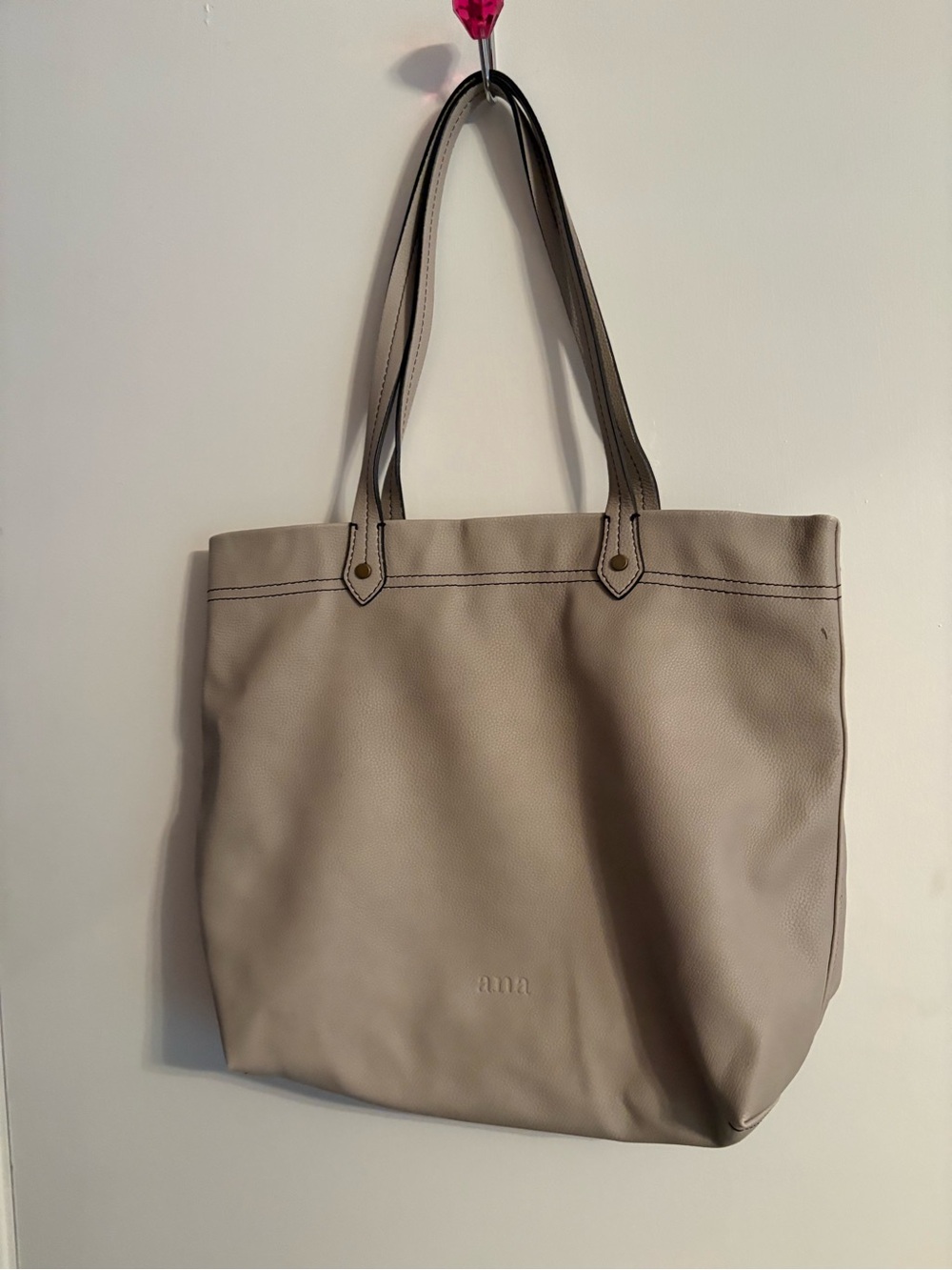 a.n.a Taupe Tote Bag with Double Shoulder Straps